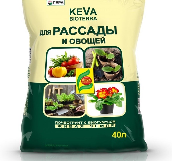 Грунт для рассады и овощей Keva Bioterra 40 л